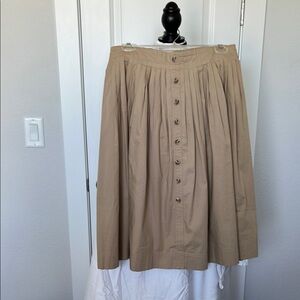 EUC J Crew Tan Button-Front Women's Skirt